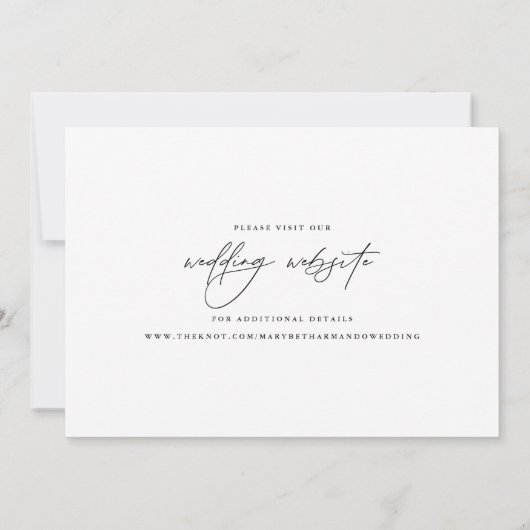 Webfoto Modern Script Wedding Save The Date (Achterkant)