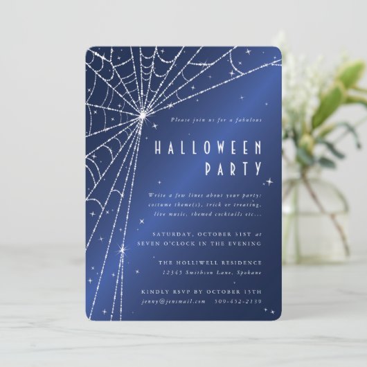 Webhalloween-wedstrijd voor mousserende mousserend kaart (Staand voorkant)