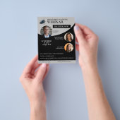 Webinar over investeringsplanning flyer (Hand)