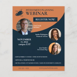 Webinar over investeringsplanning flyer