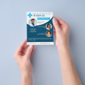 Webinar over medische en gezondheidszorg flyer (Hand)