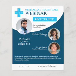 Webinar over medische en gezondheidszorg flyer
