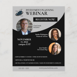 Webinar voor investeringsplanning flyer