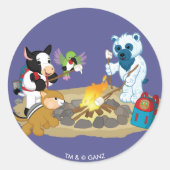 Webkinz | Campfire Marshmallows Ronde Sticker (Voorkant)