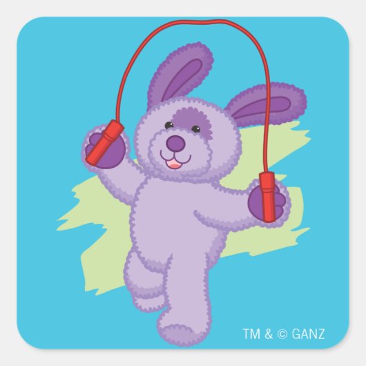 Webkinz | Druivenfrisdrank Skipping Rope 2 Vierkante Sticker (Voorkant)