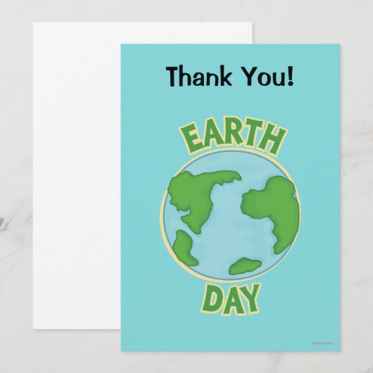 Webkinz Earth Day Bedankkaart (Voorkant / Achterkant)