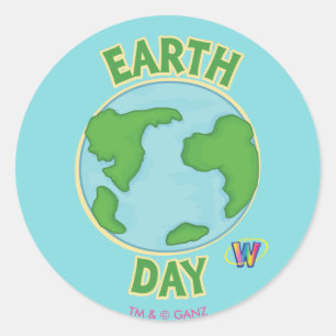 Webkinz Earth Day Ronde Sticker