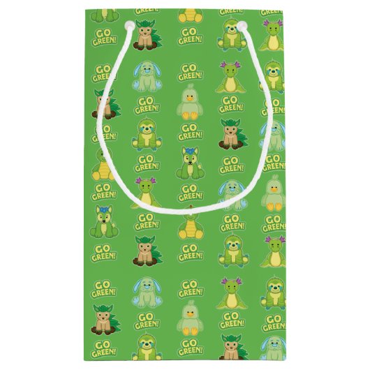 Webkinz Go Green Pattern Klein Cadeauzakje (Achterkant)