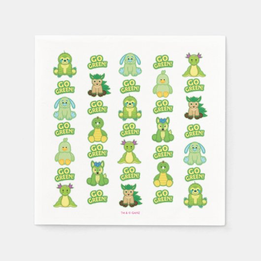 Webkinz Go Green Pattern Servetten (Voorkant)
