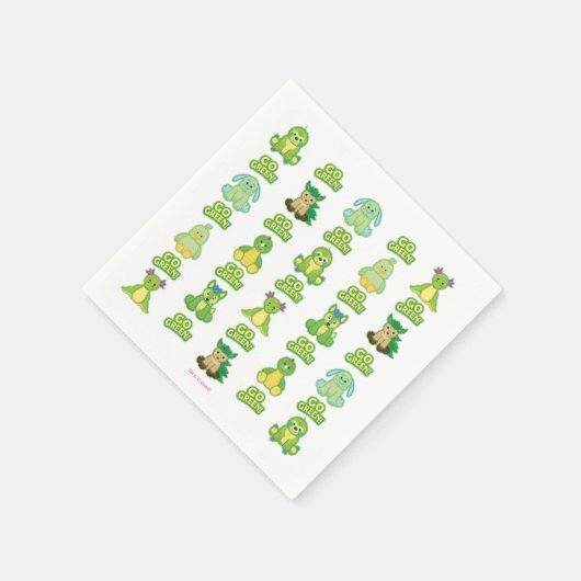 Webkinz Go Green Pattern Servetten (Hoek)