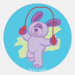 Webkinz   Grafiek Soda Pup Skipping Rope Ronde Sticker