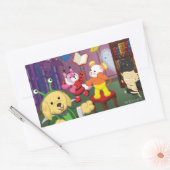 Webkinz Halloween leeszaal Rechthoekige Sticker (Envelop)