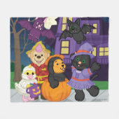 Webkinz Halloween Trick or treat Fleece Deken (Voorkant (Horizontaal))
