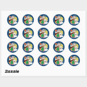 Webkinz Holiday Pets Ronde Sticker (Vel)