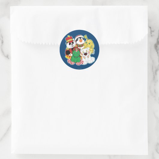 Webkinz Holiday Pets Ronde Sticker (Tas)
