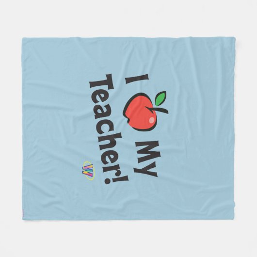 Webkinz: Ik hou van mijn leraar! Fleece Deken (Voorkant (Horizontaal))