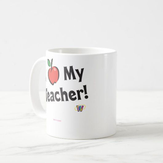 Webkinz: Ik hou van mijn leraar! Koffiemok (Voorkant links)