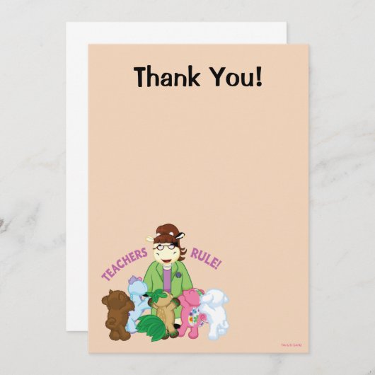 Webkinz: Leerkrachten-regel! Bedankkaart (Voorkant / Achterkant)