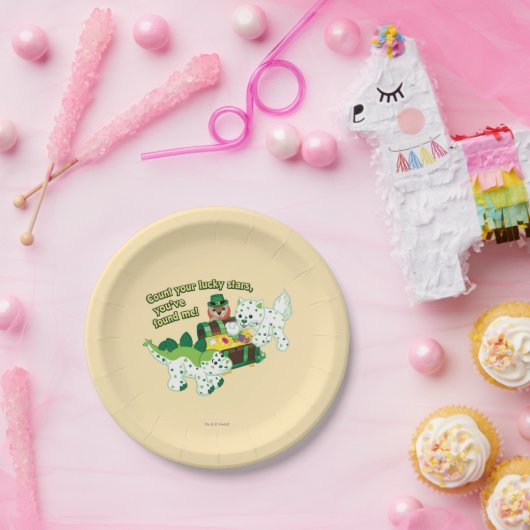 Webkinz LeprechaunClover CatLucky Dino Papieren Bordje (Feest)