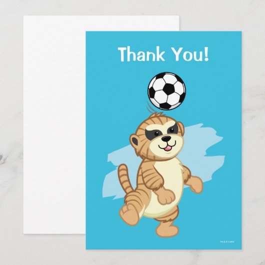 Webkinz | Meerkat-speldensport Bedankkaart (Voorkant / Achterkant)