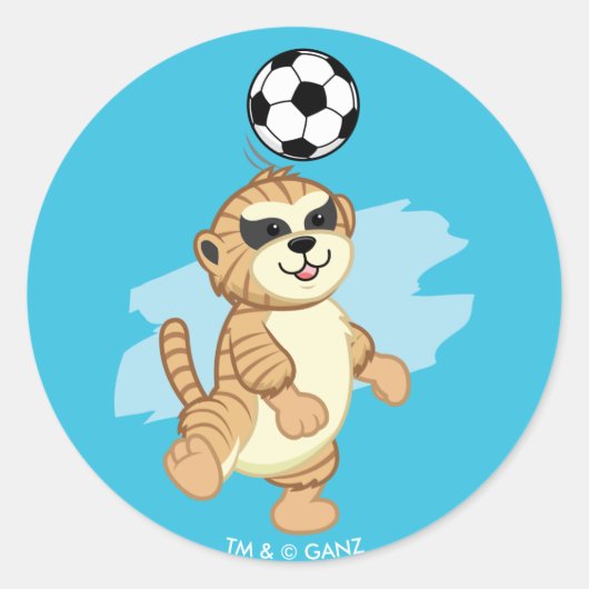Webkinz | Meerkat-speldensport Ronde Sticker (Voorkant)