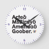 Webkinz Names Design Ronde Klok (Voorkant)