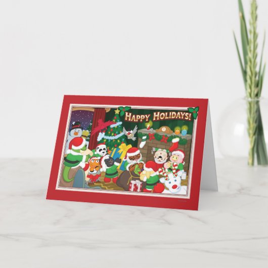 Webkinz Prettige feestdagen! Feestdagen Kaart (Voorkant)