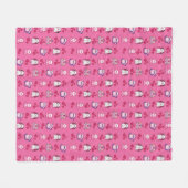 Webkinz Valentijn Pattern Fleece Deken (Voorkant (Horizontaal))