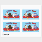 Webkinz | Webkinz Rules Canoe Trip 2 Rechthoekige Sticker (Vel)