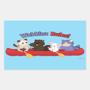 Webkinz Webkinz Rules Canoe Trip 2 Rechthoekige Sticker