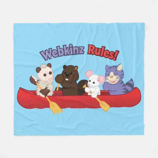 Webkinz | Webkinz Rules Canoe Trip Fleece Deken (Voorkant (Horizontaal))