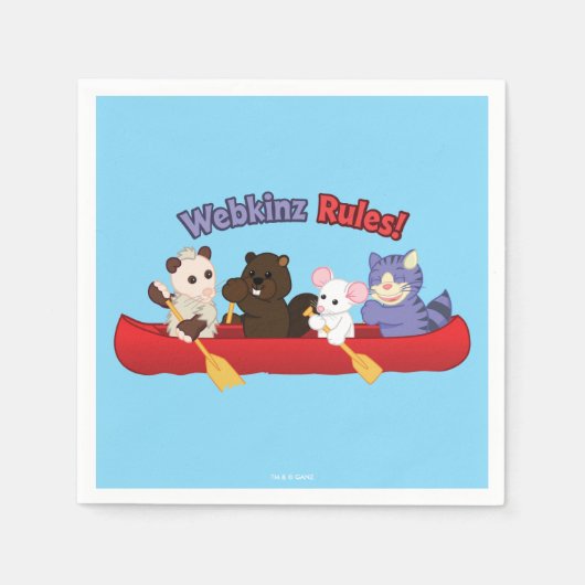 Webkinz | Webkinz Rules Canoe Trip Servetten (Voorkant)