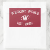 Webkinz World Est. 2005 Rechthoekige Sticker (Tas)