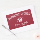 Webkinz World Est. 2005 Rechthoekige Sticker (Envelop)