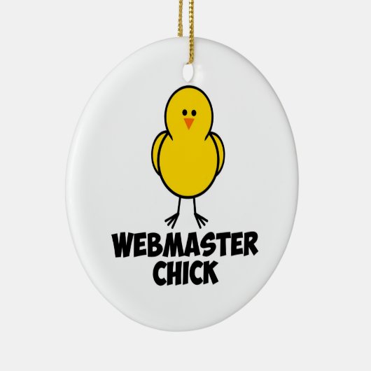 Webmaster Chick Keramisch Ornament (Rechts)