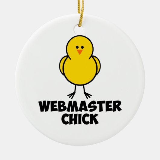 Webmaster Chick Keramisch Ornament (Voorkant)