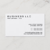 Webmaster : Digitale uitlezing Visitekaartje (Achterkant)