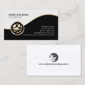 Webmaster Internet Faux Gold Wereldbol netwerkpict Visitekaartje (Voorkant / Achterkant)