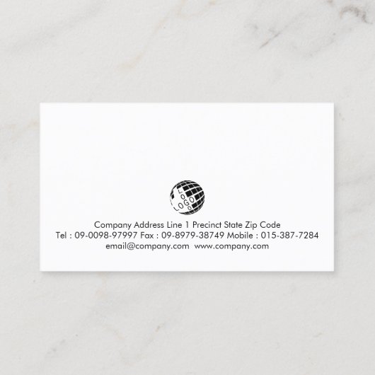 Webmaster Network Points Icon Visitekaartje (Achterkant)