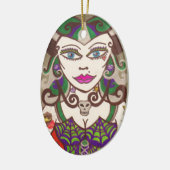 "Webmistress" Keramisch Ornament (Links)