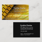 Webontwerp-1-template voor visitekaartjes (goud) (Voorkant / Achterkant)