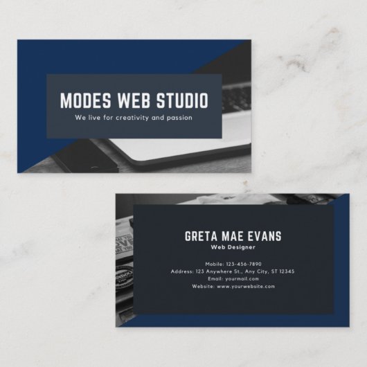 Webontwerp Visitekaartje (Voorkant / Achterkant)