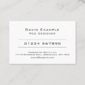 Webontwerper met foto van houder visitekaartje (Achterkant)