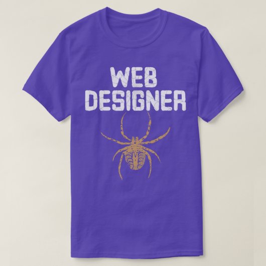 Webontwerper met spin t-shirt (Design voorkant)