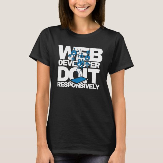 Webontwikkelaar doet het op initiatief van een web t-shirt (Voorkant)