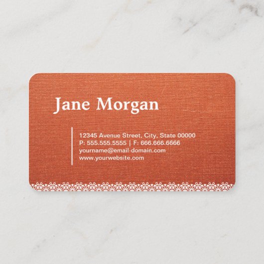 Webontwikkelaar - Elegant Lace Monogram Visitekaartje (Achterkant)