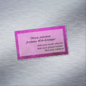 Webontwikkelaar Freelance Digital Nomad Paarse Magnetisch Visitekaartje (Voorbeeld)