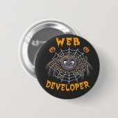 Webontwikkelaar Funny Spooky Halloween Spin Ronde Button 5,7 Cm (Voorkant /achterkant)