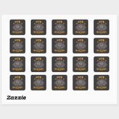 Webontwikkelaar Funny Spooky Halloween Spin Vierkante Sticker (Vel)