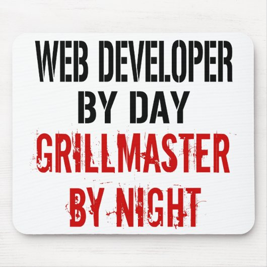 Webontwikkelaar Grillmaster Muismat (Voorkant)